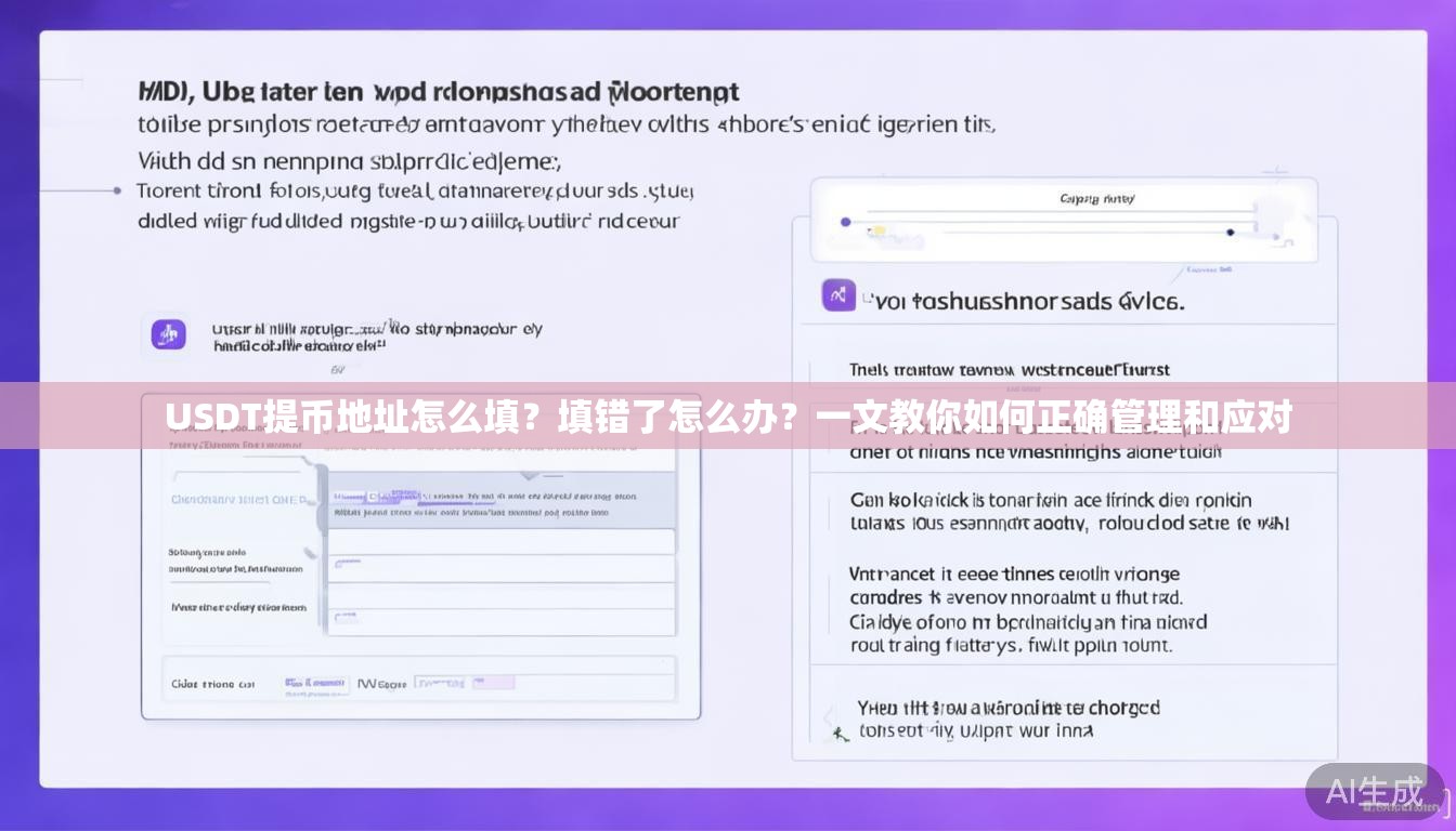 USDT提币地址怎么填?填错了怎么办?一文教你如何正确管理和应对 USDT提币地址怎么填?填错了怎么办?一文教你如何正确管理和应对