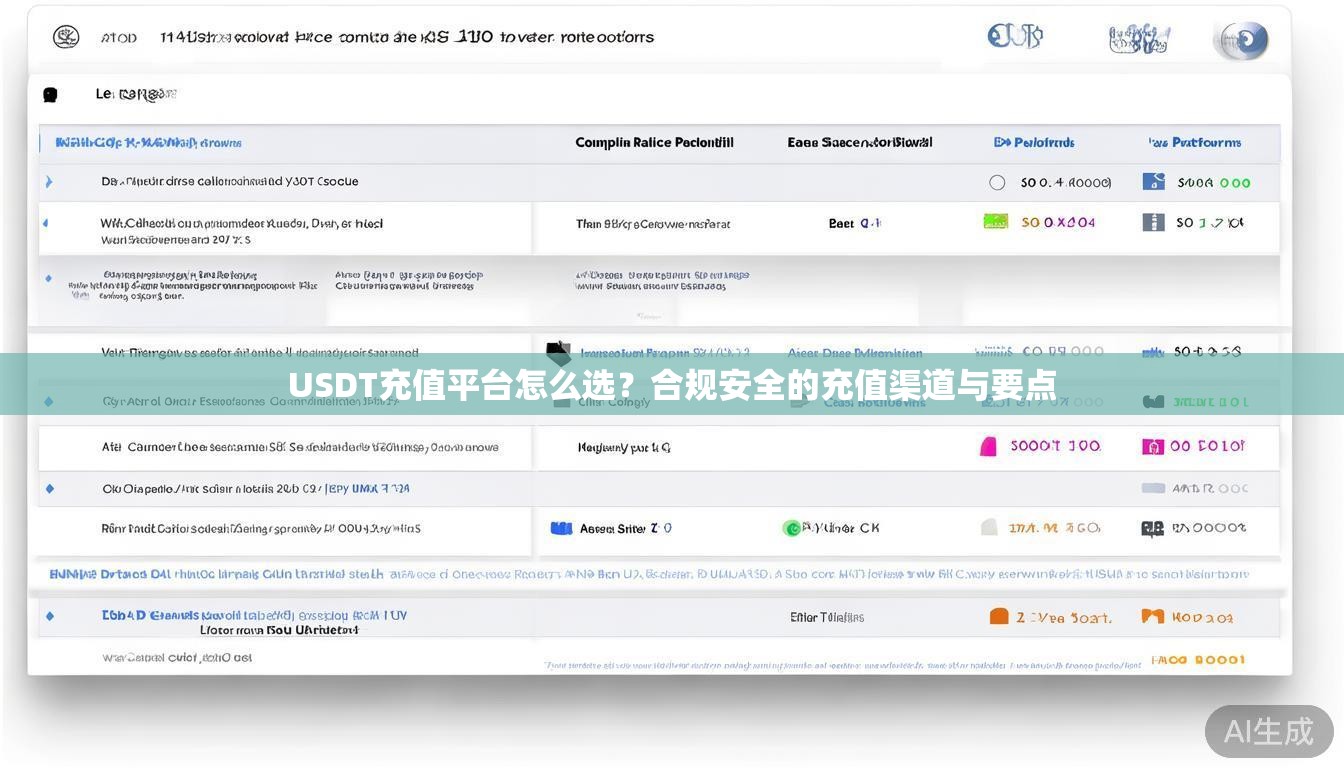 USDT充值平台怎么选?合规安全的充值渠道与要点 USDT充值平台怎么选?合规安全的充值渠道与要点